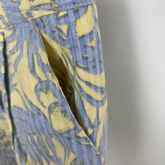 New Free People Island Tropical Mango combo coastal seersucker palm tree short - Picture 11 of 12